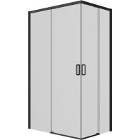 Душевой уголок Ambassador Queen 120х80 профиль Черный стекло прозрачное арт-11011205LBlack — фото 10, Прямоугольные душевые уголки