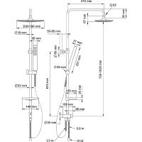 Душевая система Swedbe Calypso Хром арт-5071 — фото 7, Душевые стойки