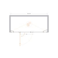 Душевая дверь CEZARES арт-VERONA-W-B-13-60+60/40-P-Cr-L — фото 2, Распашные душевые двери