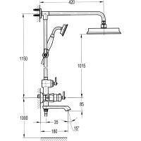Душевая система Swedbe Terracotta Art с термостатом Терракота арт-2570 — фото 3, Душевые стойки