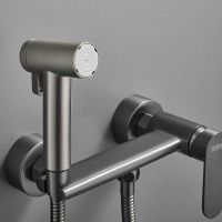 Гигиенический душ со смесителем Haiba Оружейная сталь арт-HB5516-3 — фото 3, Гигиенические души