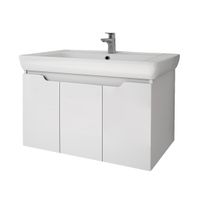 Товар: Тумба Q (D), 80 см, подвесная, 3 дверцы, белый глянец арт-99.1003 - фото 1 Тумба Q (D), 80 см, подвесная, 3 дверцы, белый глянец арт-99.1003 — фото 1, Тумбы под раковину