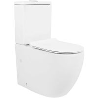 Унитаз компакт Azario Corsa с бачком и сиденьем Микролифт арт-AZ-2062S-G — фото 1, Напольные унитазы