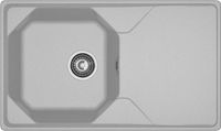 GRANFEST Мойка UNIQUE 840L 1-чаша+крыло 840*500мм серый арт.GF- арт-U-840L серый — фото 2, Кухонные мойки
