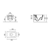 Унитаз GSI Nubes подвесной Белый матовый без сиденья арт-961509 — фото 2, Подвесные унитазы