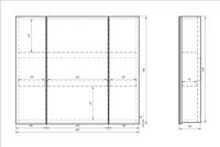 Шкаф зеркальный ALMI, 80 см, 3 дверцы, 6 стеклянных полок, белый арт-99.9011 — фото 2, Зеркальные шкафы в ванную