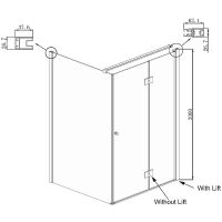 Товар: Душевой уголок Ambassador Diamond 100х100 профиль Хром стекло прозрачное арт-12011106R - фото 12 Душевой уголок Ambassador Diamond 100х100 профиль Хром стекло прозрачное арт-12011106R — фото 12, Квадратные душевые уголки