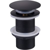 Донный клапан Bond click-clack Черный матовый арт-BV0188 — фото 1, Донные клапаны