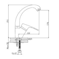 Смеситель для кухни Haiba Хром арт-HB1216 — фото 2, Смесители для кухни