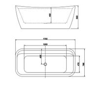Ванна акриловая,отдельностоящая, AQUATEK АМАДЕО 1700 * 780 * 650. В Комплекте со сливом и арт-AQ-197778 — фото 5, Акриловые ванны