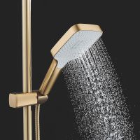 Душевая система Rose R18G с термостатом Золото матовое арт-R1896G — фото 3, Душевые стойки