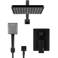 Душевая система Swedbe Platta Черная матовая арт-5555B — фото 4, Встраиваемые душевые комплекты