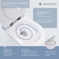 Комплект унитаза с инсталляцией Aqueduto Cone с сиденьем Микролифт и клавишей смыва Хром арт-AQDS034T — фото 7, Комплекты унитаз + инсталляция