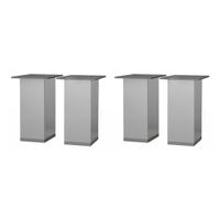 Комплект опор (ножек) для напольного монтажа мебели, 4 хром пластик арт-99.9811 — фото 1, Комплектующие для мебели в ванной