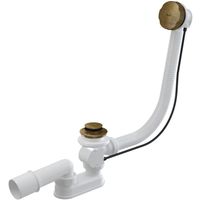 Слив-перелив Alcaplast (A55ANTIC-100) полуавтомат Белый Бронза антик арт-A55ANTIC-100-RU-01 — фото 1, Сливы-переливы