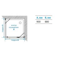 Душевой уголок Aquaton Lax SQR 90х90 R профиль Хром стекло прозрачное арт-1AX018SSXX000 — фото 2, Квадратные душевые уголки