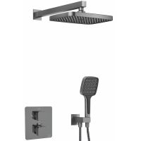 Товар: Душевая система Rose R15T с термостатом Оружейная сталь арт-R1595T - фото 4 Душевая система Rose R15T с термостатом Оружейная сталь арт-R1595T — фото 4, Встраиваемые душевые комплекты