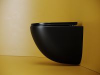 Унитаз Ceramicanova Vogue подвесной Черный матовый с сиденьем Микролифт арт-CN4008TMB — фото 9, Подвесные унитазы
