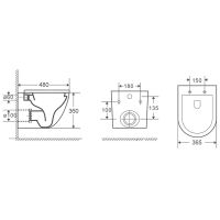 Унитаз Azario Teramo подвесной Белый с сиденьем Микролифт арт-AZ-0053 SP — фото 2, Подвесные унитазы