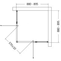 Товар: Душевой уголок AQUAme 90x90 профиль Хром стекло прозрачное арт-AQM7102 - фото 3 Душевой уголок AQUAme 90x90 профиль Хром стекло прозрачное арт-AQM7102 — фото 3, Квадратные душевые уголки