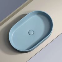 Раковина-чаша Ceramicanova Element 61 Голубая матовая арт-CN6048ML — фото 9, Раковины накладные