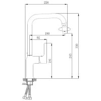 Смеситель для кухни Haiba Черный матовый арт-HB70814-7 — фото 2, Смесители для кухни