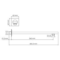 Настенный верхний излив для душа арт-A090 — фото 3, Изливы