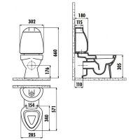 Унитаз компакт Creavit Cocuk детский Белый без бачка и сиденья арт-CK310-11CB00E-0000 — фото 2, Напольные унитазы