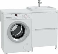 Раковина СанТа Юпитер 120 R на стиральную машину Белая арт-900125 — фото 2, Раковины на стиральную машину