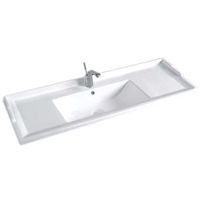 Раковина CeramaLux 100 Белая арт-NYJ840-100 — фото 1, Раковины встраиваемые сверху