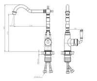 Смеситель для кухни ESKO Prague Бронза Сатин арт-PG 519 — фото 3, Смесители для кухни