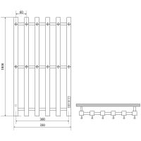 Электрический полотенцесушитель Melodia della vita Etude Electro Ferrum 100х33 П6 Белы арт-MTREEF10033wt — фото 2, Электрические полотенцесушители