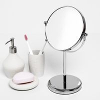 K- Зеркало двухстороннее, стандартное и с 3-х кратным увеличением арт-1003 — фото 1, Косметические зеркала