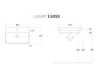 Умывальник LUXURY 55 (mini) арт-11055-KL — фото 3, Мини-раковины