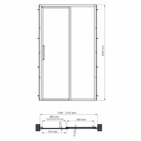 Lopau Душевая дверь арт-32S05R — фото 4, Раздвижные душевые двери