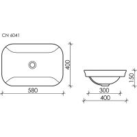Раковина Ceramicanova Element 58 Белая арт-CN6041 — фото 13, Раковины встраиваемые сверху