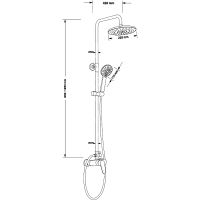 Душевая система ESKO Хром арт-ST1200 — фото 3, Душевые стойки