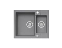 Мойка для кухни ROCK 80 GRANITAL BEIGE-G55 595x475x160;1+1/2 с сифоном 1105299, арт-1090959.0 — фото 1, Кухонные мойки