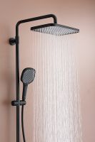 Товар: Душевая система Raglo с термостатом Черная матовая арт-R22.26.06 - фото 5 Душевая система Raglo с термостатом Черная матовая арт-R22.26.06 — фото 5, Душевые стойки