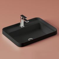 Раковина Artceram Fuori 60 Черная матовая арт-TFL034 17 00 — фото 3, Раковины встраиваемые сверху