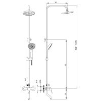 Товар: Душевая система Rossinka Хром арт-B35-46 - фото 2 Душевая система Rossinka Хром арт-B35-46 — фото 2, Душевые стойки