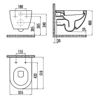 Унитаз Creavit Free подвесной Капучино матовый без сиденья арт-FE320-11CM00E-0000 — фото 2, Подвесные унитазы