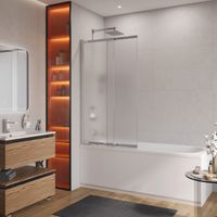 Душевая шторка на ванну CEZARES арт-SLIDER-VF-11-100/150-P-Cr — фото 1, Шторки для ванной раздвижные