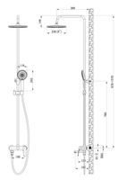 Душевая система со смесителем, арт. , ESKO арт-ST300GRAPHITE — фото 2, Душевые стойки