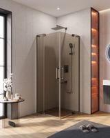 Душевой уголок CEZARES арт-SLIDER-A-2-70/80-BR-GM — фото 1, Квадратные душевые уголки