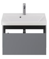 Тумба Luxury, 70 см, подвесная, 1 ящик, серый базальт арт-99.2012 — фото 10, Тумбы под раковину