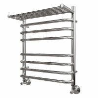 Водяной полотенцесушитель Point Нептун П7 500x600 с полкой Хром арт-PN09156SP — фото 6, Водяные полотенцесушители