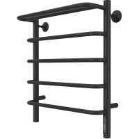 Электрический полотенцесушитель Larusso Стандарт КС П5 500х600 с полкой Черный арт-4670078536617 — фото 1, Электрические полотенцесушители