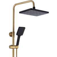 Товар: Душевая система Bronze de Luxe Element Золото Черный матовый арт-EL77GB - фото 2 Душевая система Bronze de Luxe Element Золото Черный матовый арт-EL77GB — фото 2, Душевые стойки