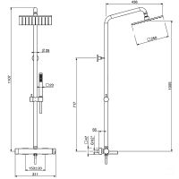 Душевая система Gattoni Color Хром арт-8095/PDC0 — фото 2, Душевые стойки